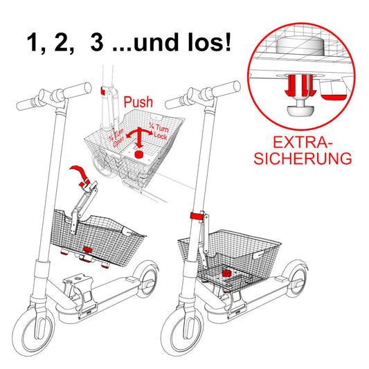 ScooterCaseFix | DrahtKorb-Set für E-Scooter