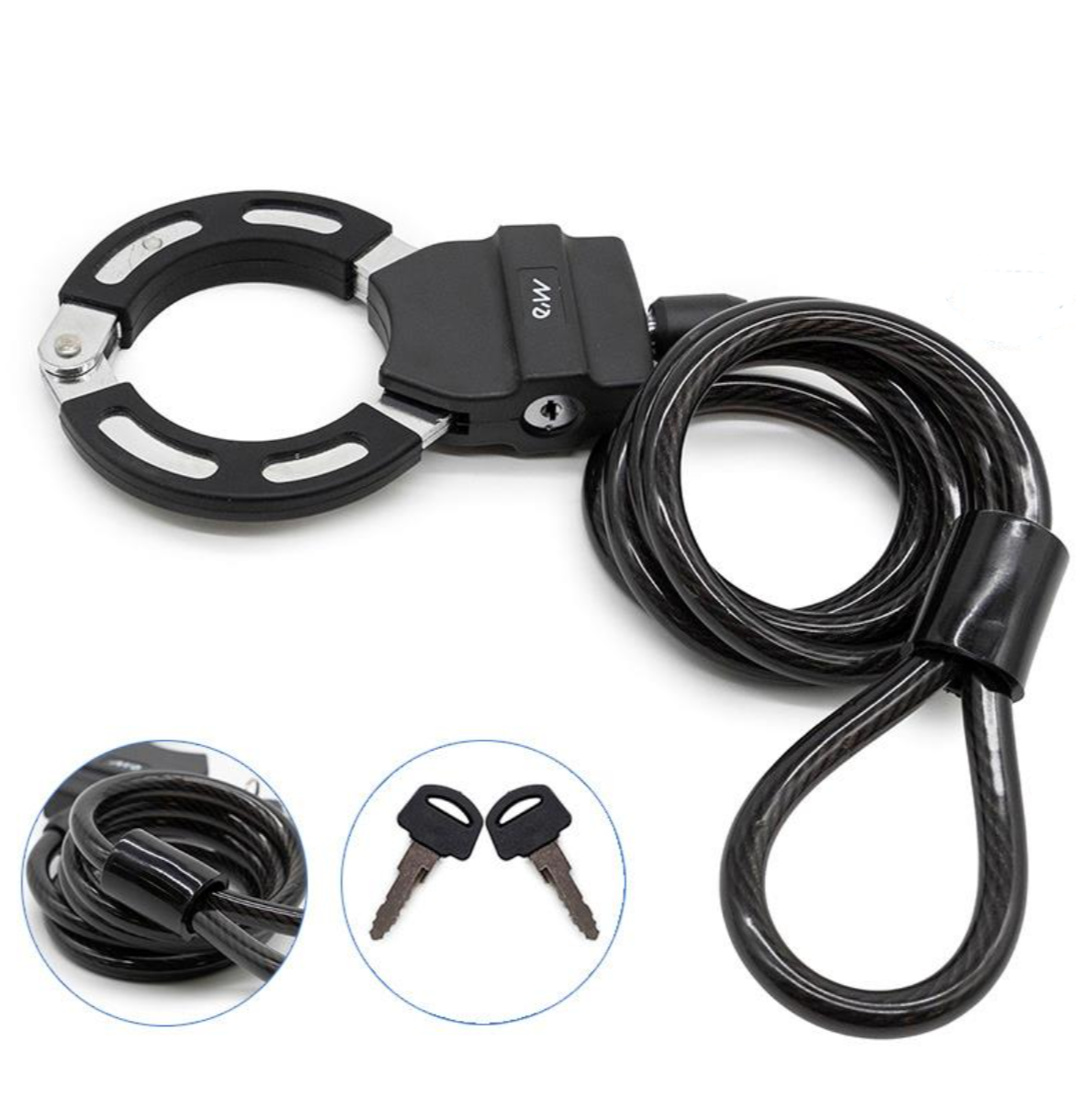 Handschellenschloss für E-Scooter – 100 cm Kabel & Schlüssel | Sicherer Diebstahlschutz
