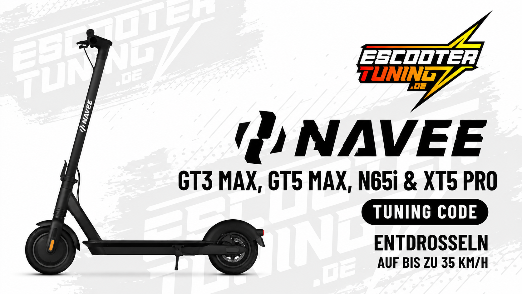 Navee Lizenzcode Tuning | 35 KM/H | GT3 Max, GT5 Max, N65i, XT5 Pro