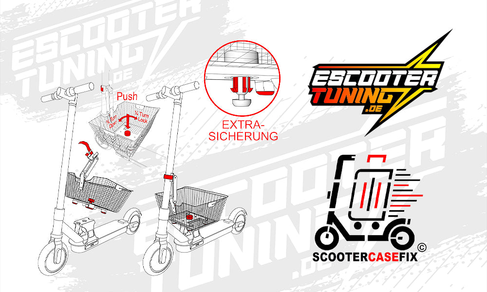 ScooterCaseFix | DrahtKorb-Set für E-Scooter