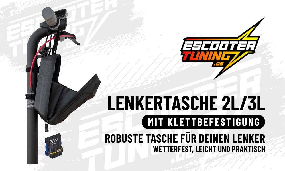E-Scooter Lenkertasche – 2 L oder 3 L – mit Klettbefestigung
